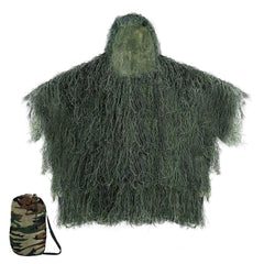 Ghillie Suit Ghillie Poncho for Hunting Superior Camo Hunting Clothes for Men Hunting Cape Camouflage Cloak Stealth Ghillie Suit for Halloween Hunting Bird Watch Military CS Woodland Hunting