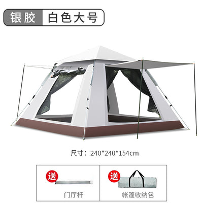 Automatic 3-4 Person Beach Camping Tent, Waterproof