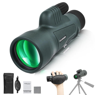 Astromania 12X50 HD K9 Prism Monocular Telescope Waterproof Compact Handheld Monoscope for Bird Watching Camping Travelling Wildlife Scenery