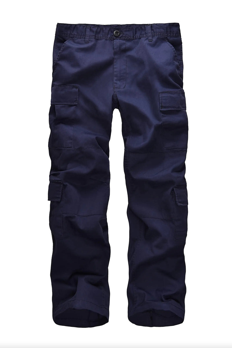 BACKBONE Mens Military Army Style Camouflage Cargo Pants for Fishing Hunting Gaming Camping (38 Navy)