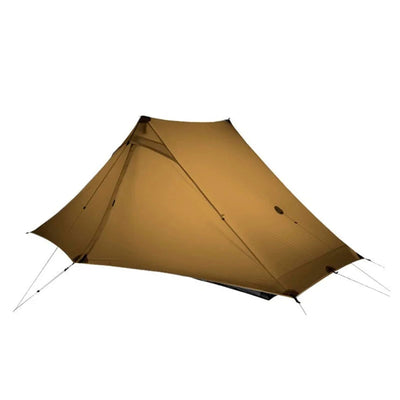 3FULGEAR Lanshan 2 Pro Tent 2 Person Ultralight Camping Tent 3/4 Season Professional 20D Silnylon Rodless Tent for Camping Climbing Hiking (Khaki 2 Pro 3 Season)