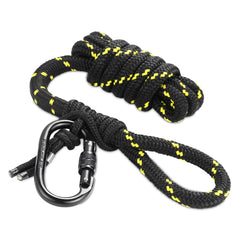 skiguard Treestand Safety Linemans Rope: Hunting Lifelines for Tree Stand & Saddle Hunting and Climbing Fall Protection Rope-Style Tree Strap with Prusik Knot & One-Handed Lockable Carabiner