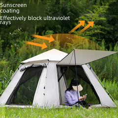 Automatic 3-4 Person Beach Camping Tent, Waterproof