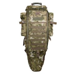 Silfrae Tactical Rifle Backpack Long Rifle Bag Molle Military Backpack for Trekking Hunting Camping (Brown Camo)