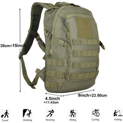 LQARMY 20L Waterproof Travel Outdoor Tactical Backpack Sport Camping Rucksack Molle System for Trekking Fishing Hunting Bags