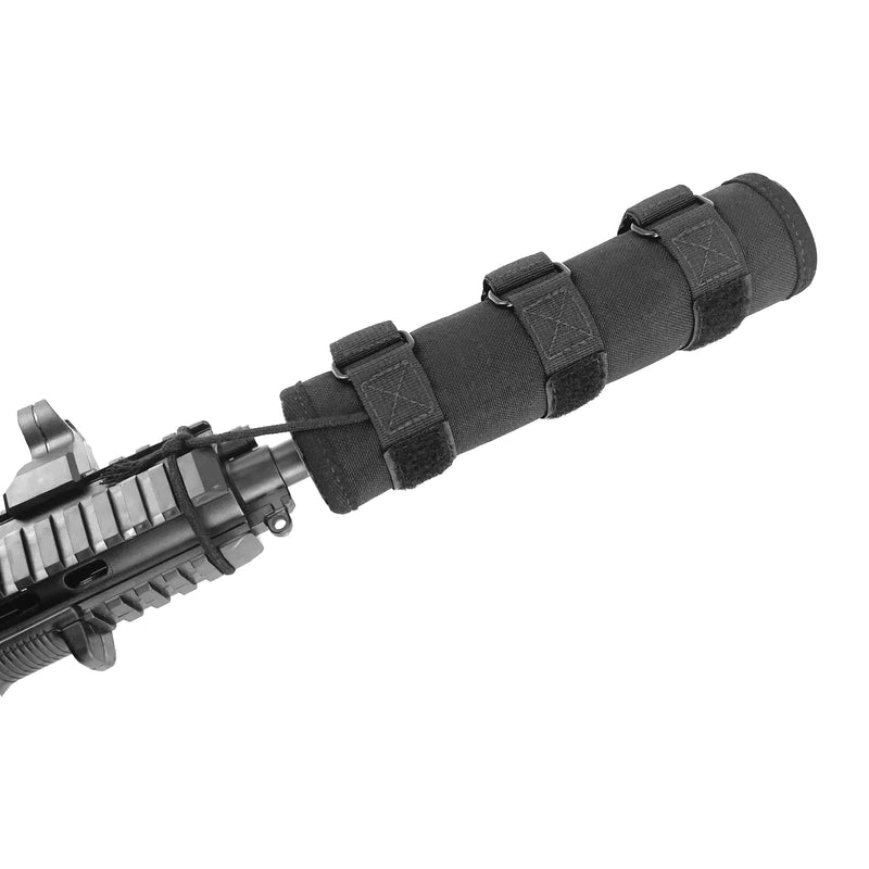 9 Inch Heat Insulation Suppressor Cover with Siliconed Microfiber Sleeve - Burnproof Suppressor Wrap for Hunting & Shooting Rifle