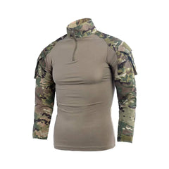 LANBAOSI Mens Tactical Military Combat Shirt Rapid Assault Army Woodland Hunting Long Sleeve T-Shirt