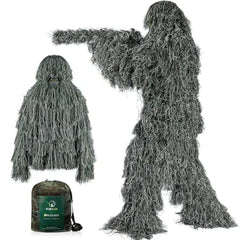 Kalkal DIY Ghillie Suit 3D Camouflage Hunting Apparel Ghillie Suit for Men Double-Stitched Design Adults Youth Woodland Gilly Suit for Halloween Costume Wildlife Photography Hunting
