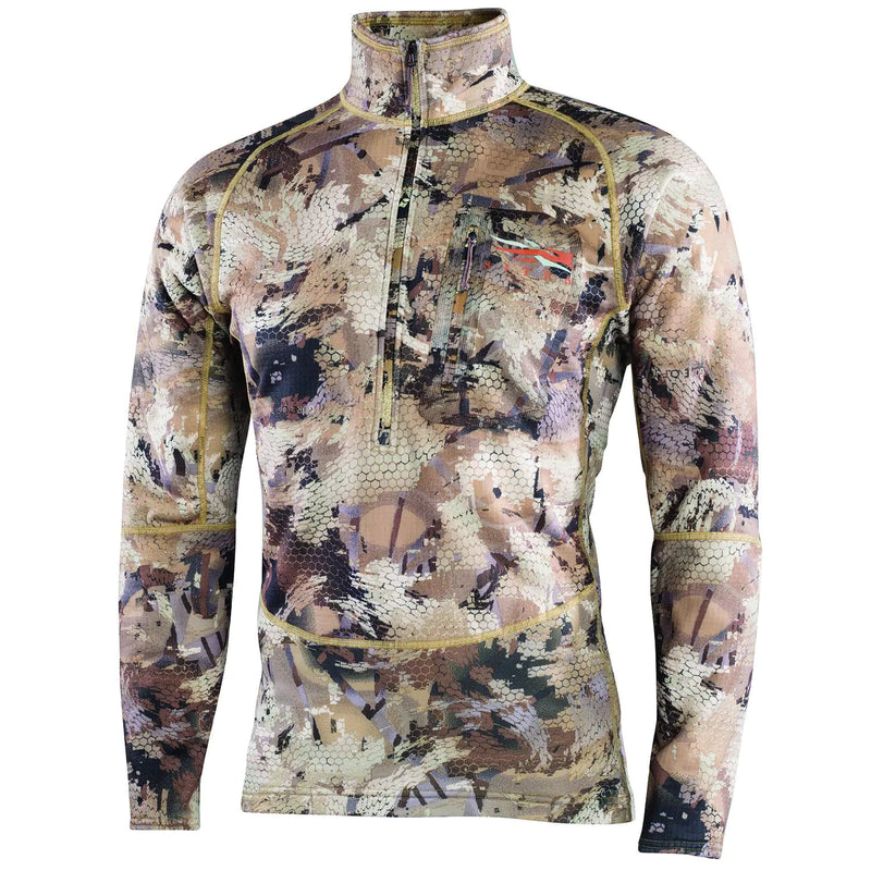 SITKA Gear Mens Grinder Half-Zip Insulated Waterfowl Concealing Hunting Pullover Optifade Marsh 3X-Large