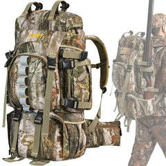 NEW VIEW Hunting Backpacks for Men 60L Camo Bag for Deer Elk Waterproof Daypack with Rain Cover
