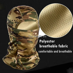 Tactical Camouflage Balaclava Full Face Mask Outdoor Hunting Bicycle Cycling Bandana Neck Gaiter Combat Airsoft Cap