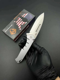 Outdoor folding knife, Medford heavy-duty folding knife, high-hardness D2 all-steel folding small knife, camping self-defense kn