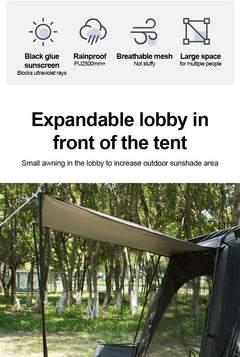 8-12 Person Camping Tent 2 Room Large Waterproof Windproof Outdoor Family Tent with Rainfly Instant Cabin Tents for Camp Beach