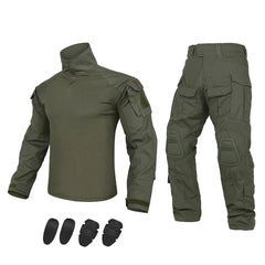 KRYDEX Camouflage G3 Combat Uniform Hunting Outdoor Tactical Gen3 Shirt & Pants Suit Kit Ranger Green Camo Black Clothing