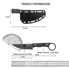 New Style MKC Speedgoat Fixed Blade Outdoor Straight Knife Nylon Wave Fiber Handle EDC Outdoor Hunting Survival with Kydex Knife