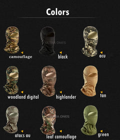 Tactical Camouflage Balaclava Full Face Mask Outdoor Hunting Bicycle Cycling Bandana Neck Gaiter Combat Airsoft Cap