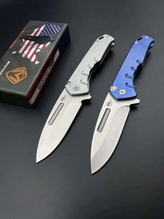 Outdoor folding knife, Medford heavy-duty folding knife, high-hardness D2 all-steel folding small knife, camping self-defense kn
