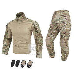 KRYDEX Camouflage G3 Combat Uniform Hunting Outdoor Tactical Gen3 Shirt & Pants Suit Kit Ranger Green Camo Black Clothing