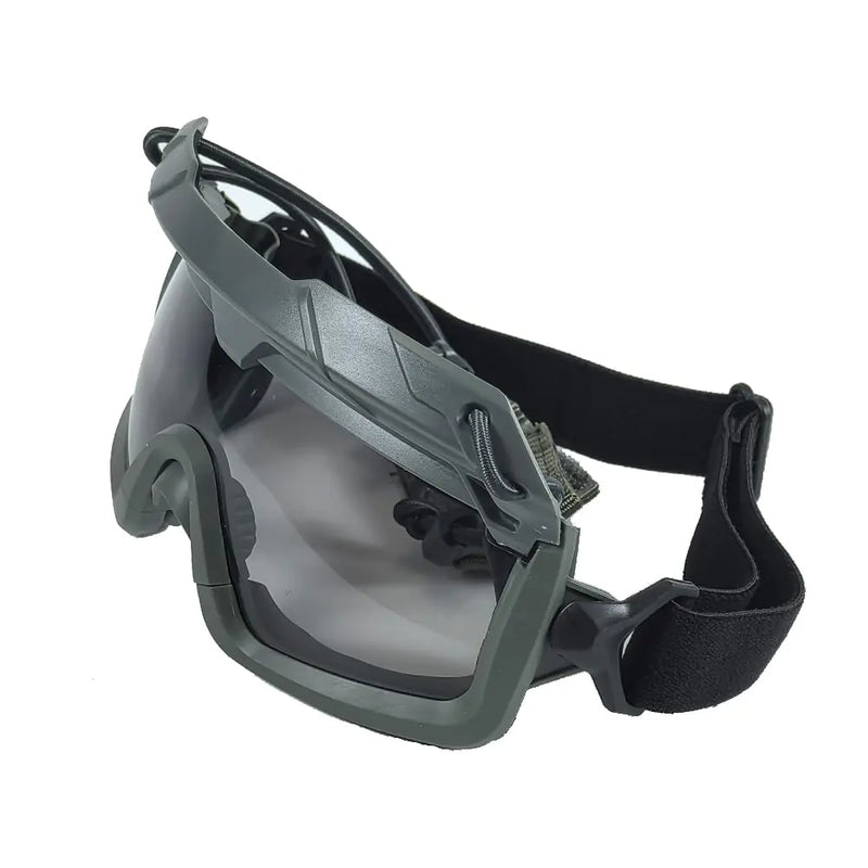 ATAIRSOFT Tactical Anti Fog Safety Protection 2 Modes Goggles Glasses for Airsoft Hiking Paintball Hunting Black lenses