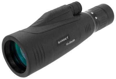 BARSKA 10-30x50mm Precision Monocular for Bird Watching Travel Hunting Boating and Camping.
