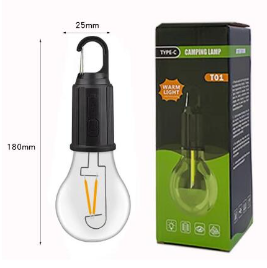 2023 Retro Rechargeable LED Camping Light Bulb (One)