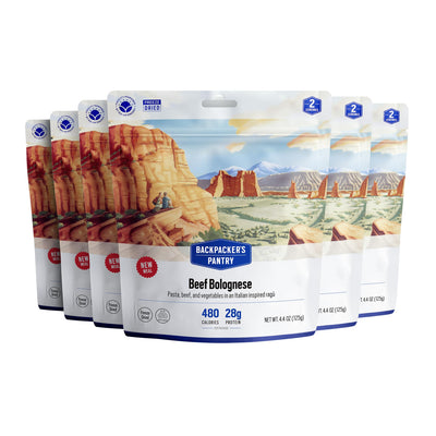 Backpackers Pantry Beef Bolognese | Freeze Dried Backpacking & Camping Food 6 Count